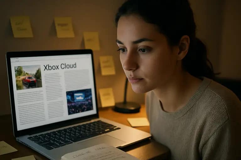 Game subscription page open near a notepad with monthly playtime estimates