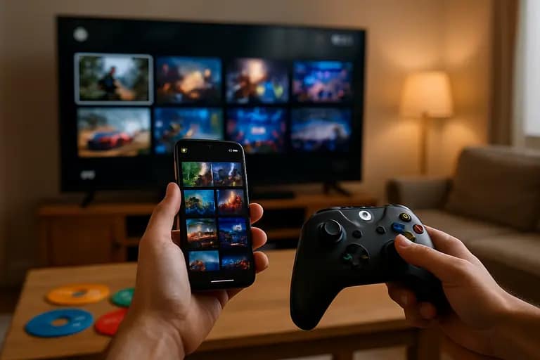 Handheld gaming PC and laptop showing a recent game session screen