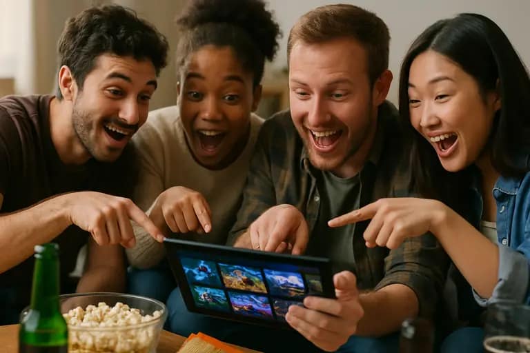 Gamer reviewing a subscription library before choosing what to play