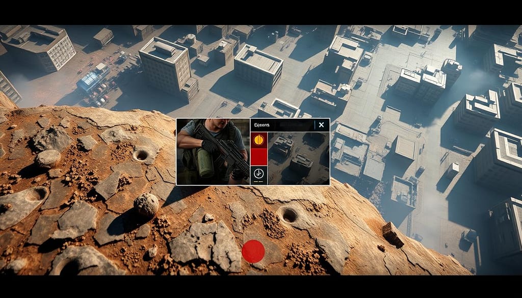 A tactical overview of a gaming map, showcasing strategic placement of frag grenades for optimal map control. In the foreground, a close-up of a fragmented terrain with small craters and debris marks indicating prior grenade impacts. The middle layer features a detailed view of various grenade positions, highlighting chokepoints and advantageous sightlines for players wearing professional tactical attire, focused on their next move. The background reveals a digital representation of a bustling urban landscape, with varying height levels and cover options. The lighting is dynamic, with sharp shadows and highlights to enhance the sense of depth, captured from a slightly elevated angle for a comprehensive perspective. The atmosphere is tense and strategic, embodying the importance of utility in gameplay. A tactical overview of a gaming map, showcasing strategic placement of frag grenades for optimal map control. In the foreground, a close-up of a fragmented terrain with small craters and debris marks indicating prior grenade impacts. The middle layer features a detailed view of various grenade positions, highlighting chokepoints and advantageous sightlines for players wearing professional tactical attire, focused on their next move. The background reveals a digital representation of a bustling urban landscape, with varying height levels and cover options. The lighting is dynamic, with sharp shadows and highlights to enhance the sense of depth, captured from a slightly elevated angle for a comprehensive perspective. The atmosphere is tense and strategic, embodying the importance of utility in gameplay.